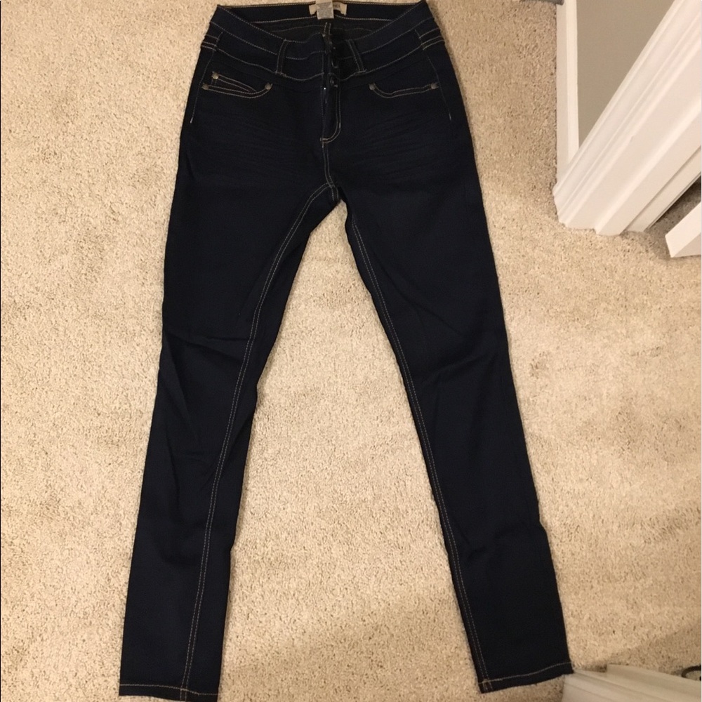 High rise skinny jeans